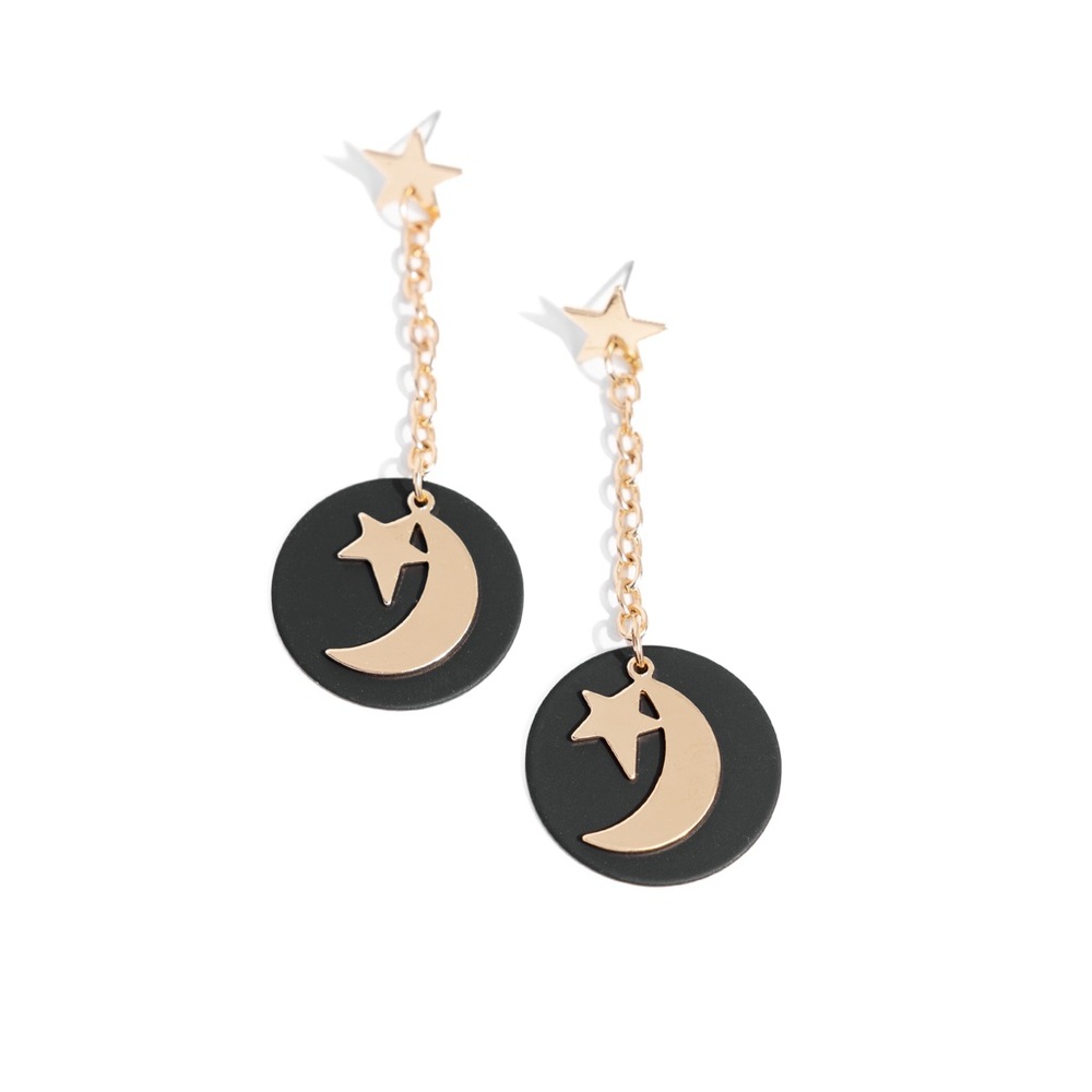 Moon and Star Earrings